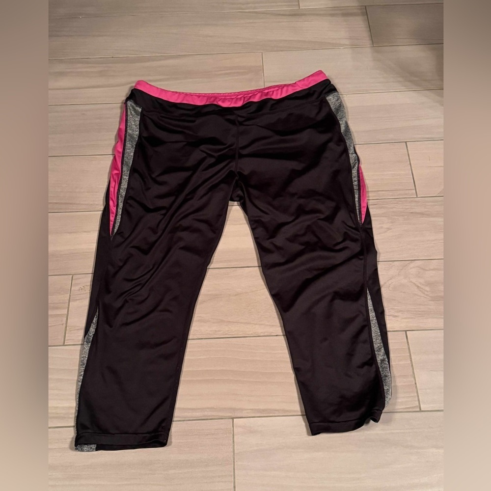 Zone Pro Black Pink dri fit capri leggings 2X